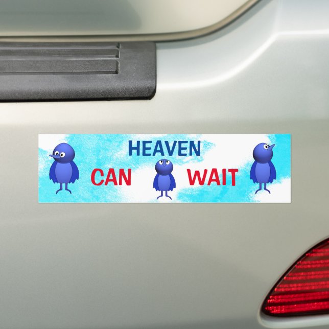 Adesivo Para Carro O Céu Pode Esperar Segurança (No carro)