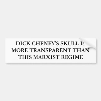 ADESIVO PARA CARRO O CRÂNIO DE DICK CHENEY É MAIS TRANSPARENTE DO QUE