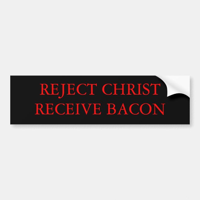 ADESIVO PARA CARRO O CRISTO DA REJEIÇÃO RECEBE O BACON (Frente)
