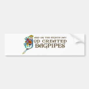 Adesivo Para Carro O deus criou Bagpipes
