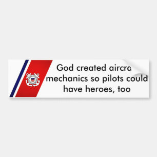 Adesivo Para Carro O deus criou mecânicos de aviões