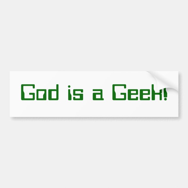 Adesivo Para Carro O deus é um geek! (Frente)