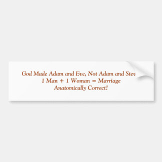 Adesivo Para Carro O deus fez Adam e véspera, não Adam e homem