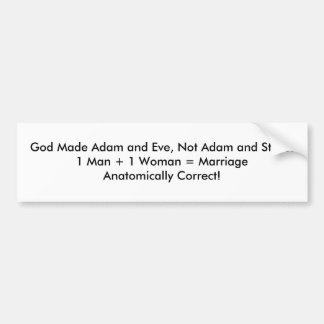 Adesivo Para Carro O deus fez Adam e véspera, não Adam e homem
