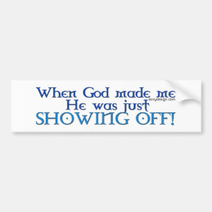 Adesivo Para Carro O deus fez-me Bumperstickers