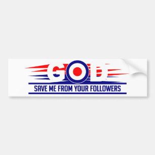 Adesivo Para Carro O DEUS SALVAR ME bumpersticker