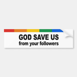 Adesivo Para Carro O deus salvar nos de seus seguidores