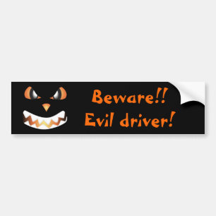 Adesivo Para Carro O Dia das Bruxas enfrenta - Beware!! Motorista