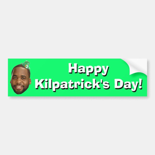Adesivo Para Carro O dia de Kilpatrick feliz!. (Frente)