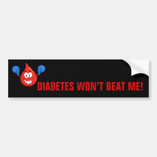 Adesivo Para Carro O diabetes não me baterá