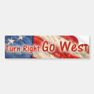 Adesivo Para Carro O direito da volta vai para o oeste