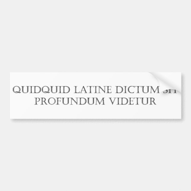Adesivo Para Carro O dito de Quidquid Latine senta-se (Frente)