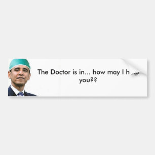 Adesivo Para Carro O Dr. Obama, o doutor está em… como posso eu aj