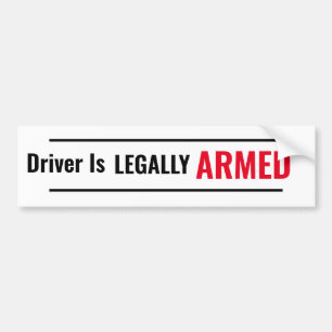 Adesivo Para Carro O Driver É ARMADO LEAGALMENTE