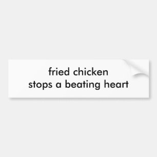 Adesivo Para Carro o frango frito para um coração batendo