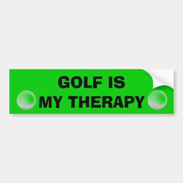 Adesivo Para Carro O golfe é minha terapia (Frente)