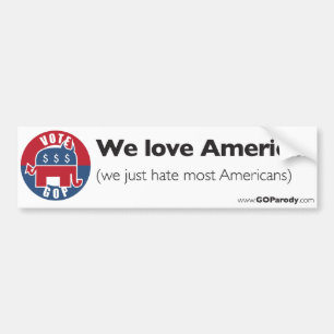 Adesivo Para Carro O GOP ama América