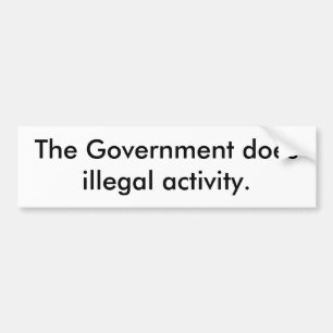 Adesivo Para Carro O governo faz a atividade ilegal