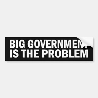 Adesivo Para Carro O governo grande é as etiquetas do problema