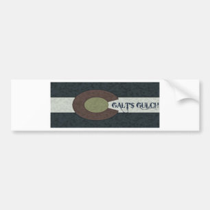 Adesivo Para Carro O Gulch de Galt - design combinado branco e azul