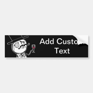 Adesivo Para Carro O homem do Monocle de LulzSec ADICIONA SEU PRÓPRI