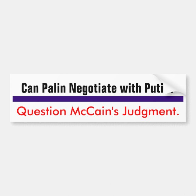Adesivo Para Carro O julgamento #2 de McCain da pergunta (Frente)