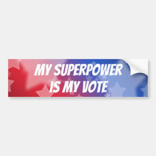 Adesivo Para Carro O meu superpoder é o meu voto