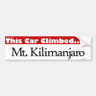 Adesivo Para Carro O motorista deste Monte Kilimanjaro escalado carro