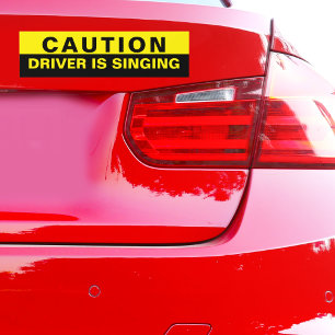Adesivo Para Carro O motorista do cuidado está cantando