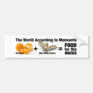 Adesivo Para Carro o mundo de acordo com Monsanto
