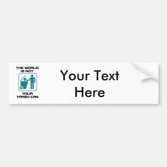 Adesivo Para Carro O Mundo Não É Seu Lixo Pode Arte De Cartografia (Frente)