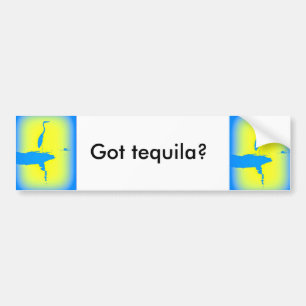 Adesivo Para Carro o nascer do sol azul "pegou tequila?"