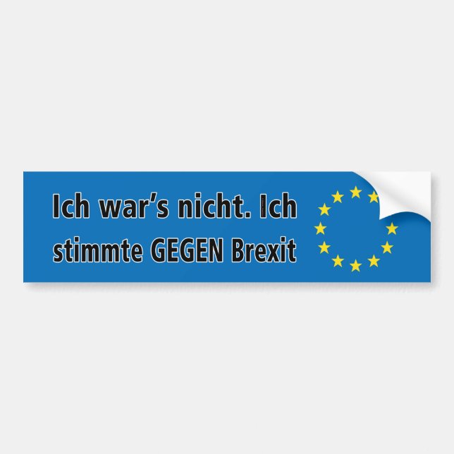 Adesivo Para Carro O nicht da guerra de Ich. 🇩🇪 do stimmte GEGEN (Frente)