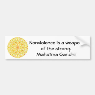 Adesivo Para Carro O Nonviolence é uma arma do forte. - Gandhi