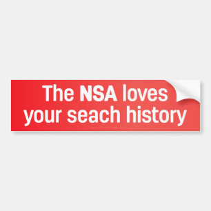 Adesivo Para Carro O NSA ama sua história da busca