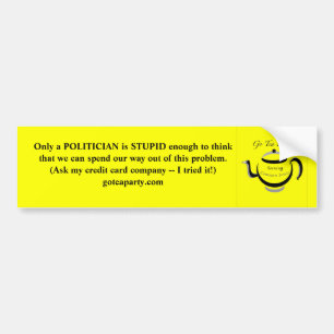 Adesivo Para Carro O oficial vai tea party! Autocolante no vidro