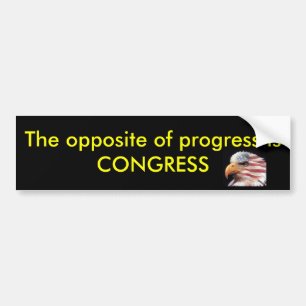 Adesivo Para Carro O oposto do progresso é CONGRESSO