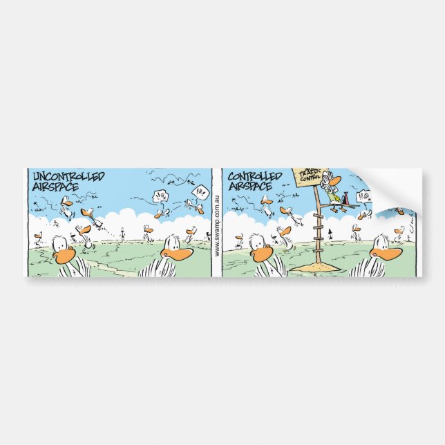 Adesivo Para Carro O pântano Ducks padrões do espaço aéreo (Frente)