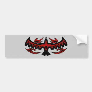 Adesivo Para Carro O pássaro tribal voa Bumpersticker