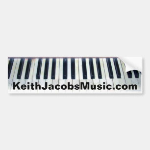 Adesivo Para Carro O piano de Keith Jacobs fecha o bumpersticker