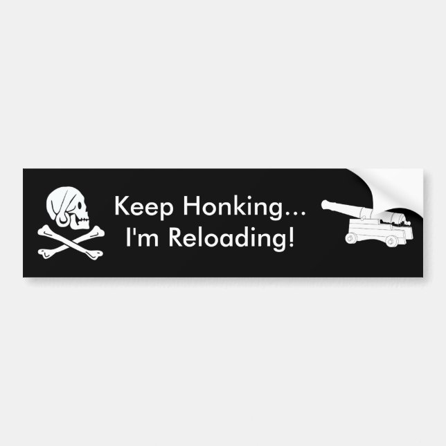 Adesivo Para Carro O pirata mantem-se Honking (Frente)