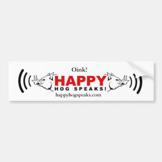 Adesivo Para Carro O porco feliz fala! cópia, happyhogspeaks.com,