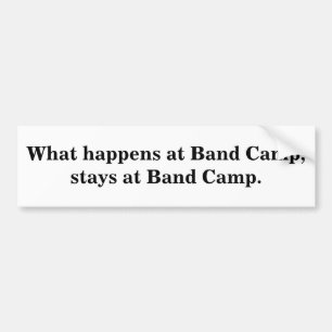Adesivo Para Carro O que acontece no acampamento da banda, permanece