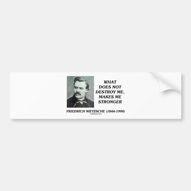 Adesivo Para Carro O que não me destrói faz-me mais forte (Frente)