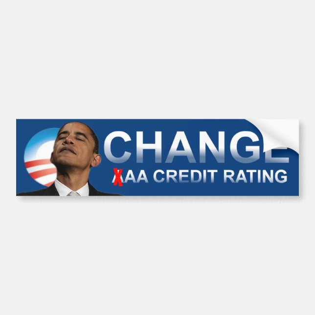 Adesivo Para Carro O rating de crédito de Obama (Frente)