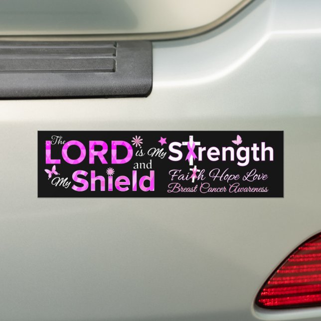 Adesivo Para Carro O SENHOR é Minha Força (No carro)