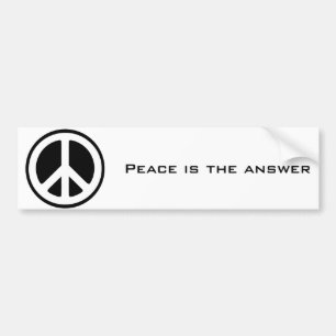 Adesivo Para Carro o símbolo de paz, paz é a resposta