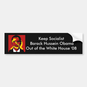 Adesivo Para Carro o socialistobama, mantem Barack socialista Hussein