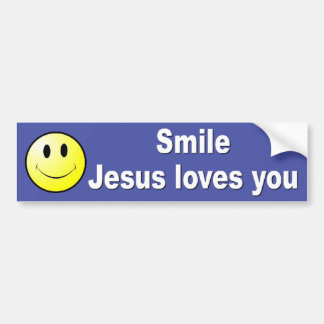 Adesivo Para Carro O sorriso, Jesus ama-o