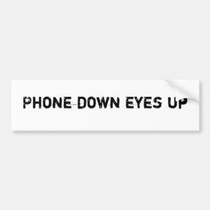 Adesivo Para Carro O telefone Eyes para baixo acima